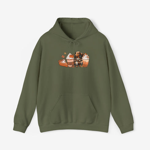 Longhaired Dachshund Autumn Hoodie for Women - Wiener Dog Fall Hoodie