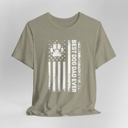 American Flag Dog Dad Tee - Dog Dad Gift