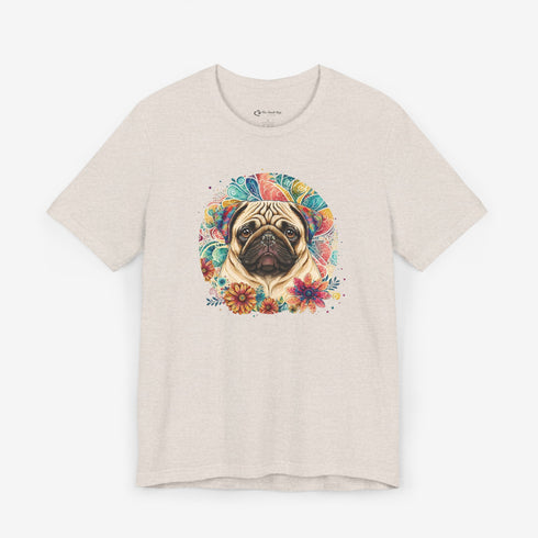 Pug Lover T-Shirt - Pug Mandala Shirt for Women