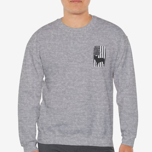 French Bulldog American Flag Sweatshirt for Men