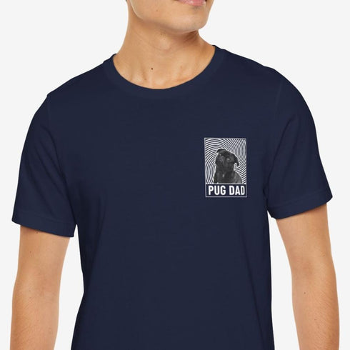 Pug Dad Shirt - Black Pug T- Shirt for Men