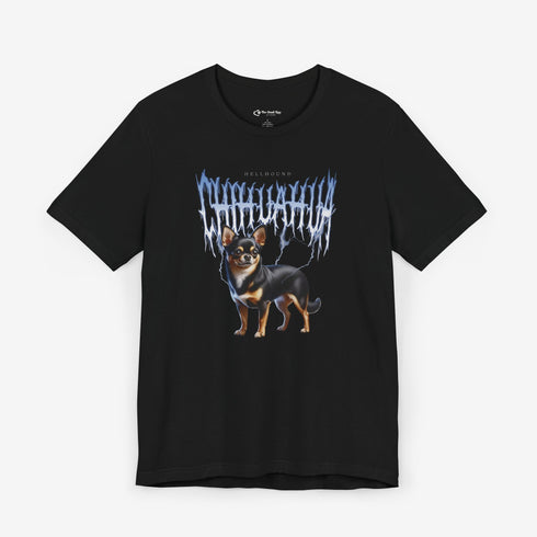 Chihuahua Metal T- Shirt for Women - Funny Black Chihuahua Tee for Women