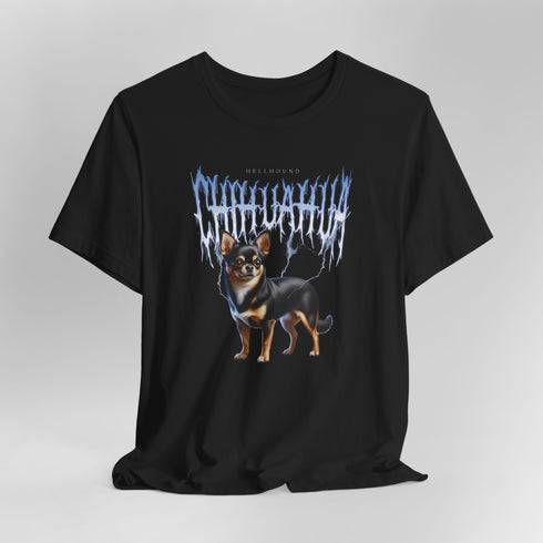Chihuahua Metal T- Shirt - Funny Black Chihuahua Shirt for Men