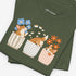 corgi t shirt for women. Color military green
