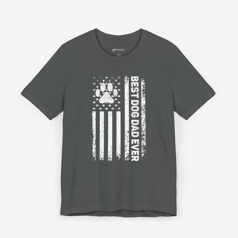American Flag Dog Dad Tee - Dog Dad Gift