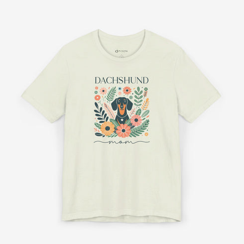 Dachshund T- Shirt for Women - Dachshund Mom Shirt Floral