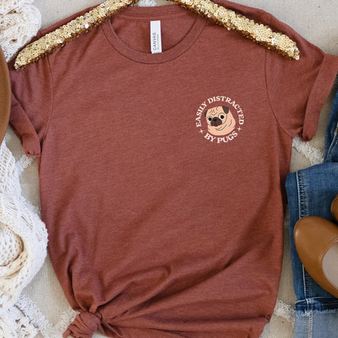 Pug Funny T- Shirt for Women - Pug Tee for Women