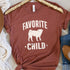 Funny Pug T- Shirt for Women - Favorite Child - Pug Mom Tee