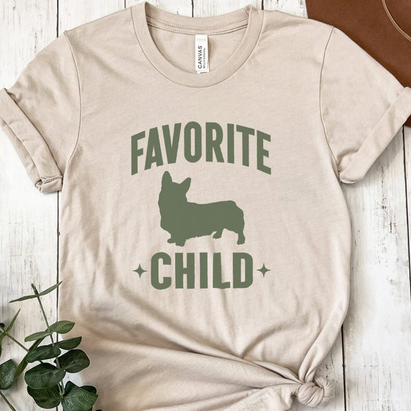 Corgi Mom Shirt - Favorite Child Dog Corgi Owner T-shirt