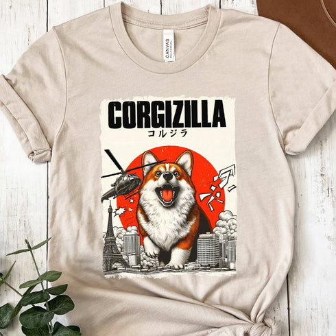 Corgi T-Shirt - Corgizilla Funny Corgi Shirt for Women