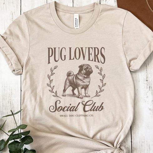 Pug Shirt for Women - Pug Lovers Club Tee