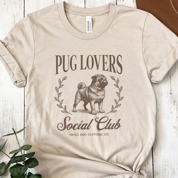 Pug Shirt for Women - Pug Lovers Club Tee