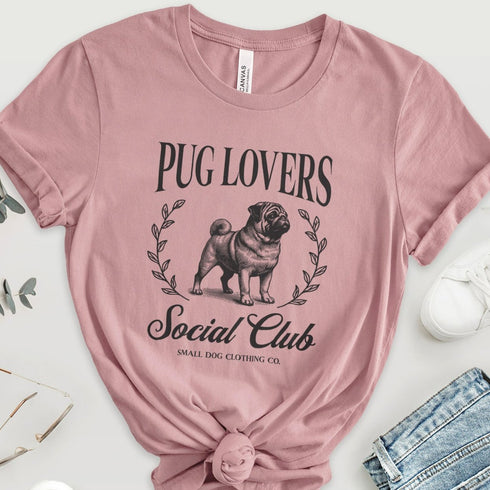 Pug Shirt for Women - Pug Lovers Club Tee