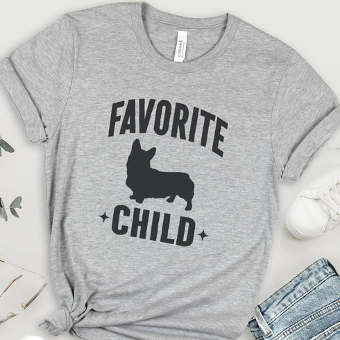 Corgi Mom Shirt - Favorite Child Dog Corgi Owner T-shirt