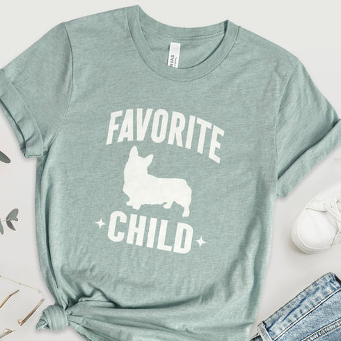 Corgi Mom Shirt - Favorite Child Dog Corgi Owner T-shirt