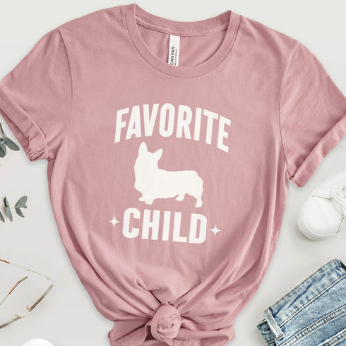 Corgi Mom Shirt - Favorite Child Dog Corgi Owner T-shirt