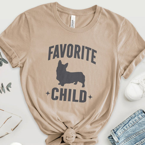 Corgi Mom Shirt - Favorite Child Dog Corgi Owner T-shirt