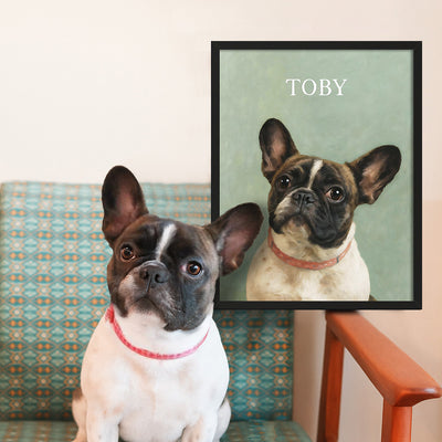 Custom Pet Portrait Framed