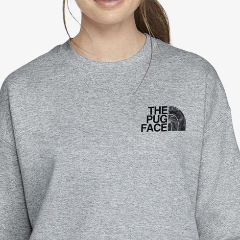 Funny Black Pug Sweatshirt for Women