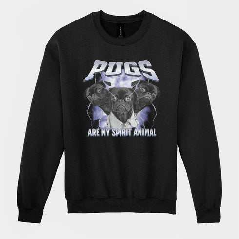 Pug Metal Sweatshirt for Men - Funny Pug Sweatshirt