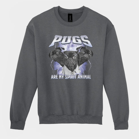 Pug Metal Sweatshirt for Men - Funny Pug Sweatshirt