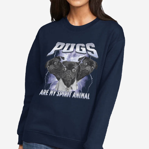 Pug Metal Sweatshirt for Women