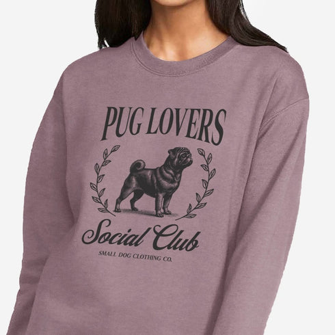 Black Pug Sweatshirt for Women