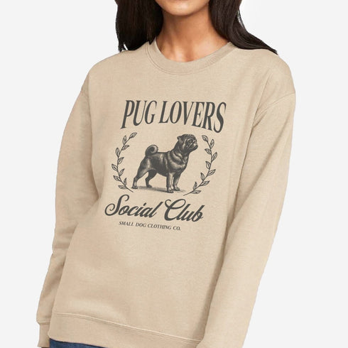 Black Pug Sweatshirt for Women