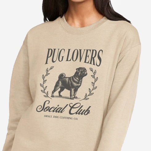 Black Pug Sweatshirt for Women