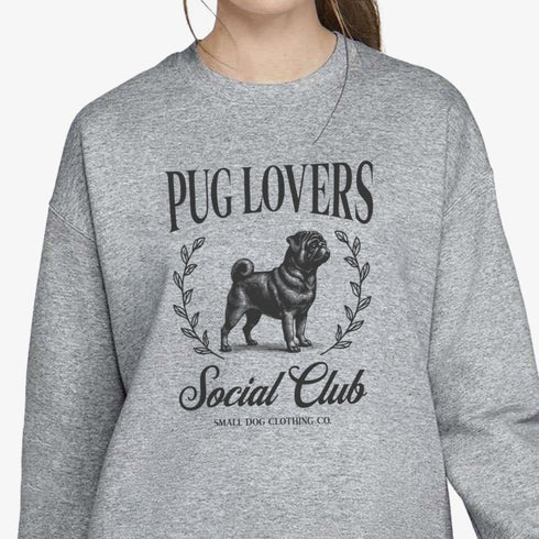 Black Pug Sweatshirt for Women