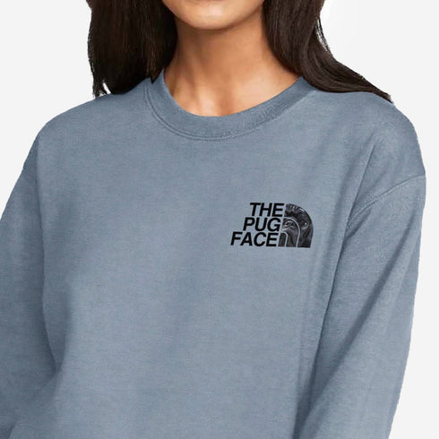 Funny Black Pug Sweatshirt for Women