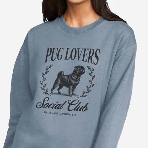 Black Pug Sweatshirt for Women