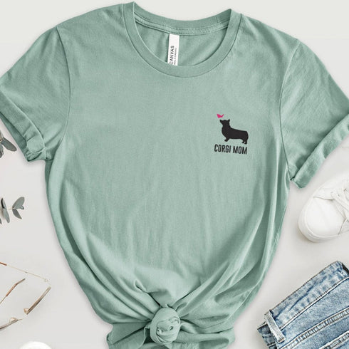 Corgi T- Shirt for Women - Corgi Mom Tee for Women