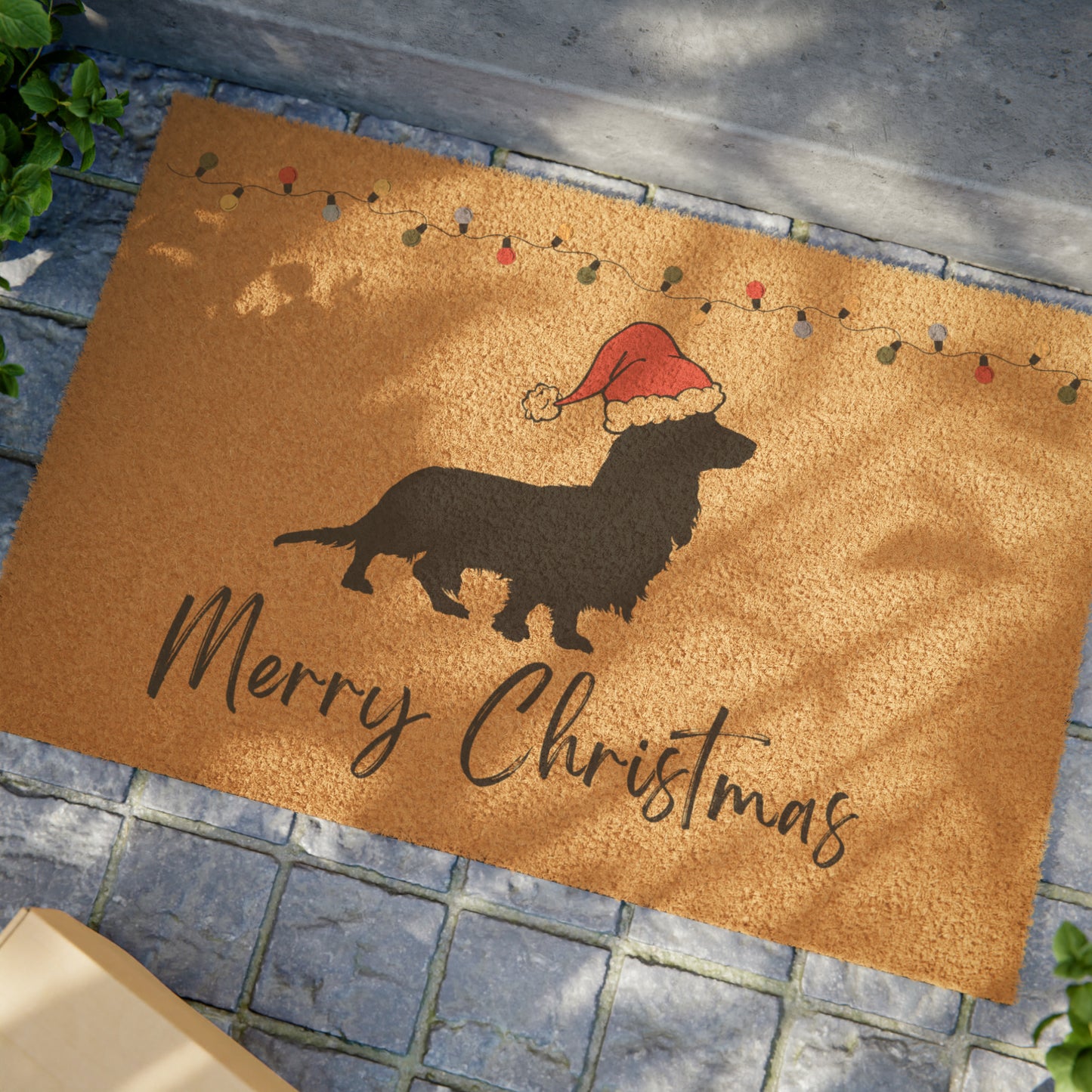 Dachshund Christmas Doormat - Dachshund Christmas Home Decor