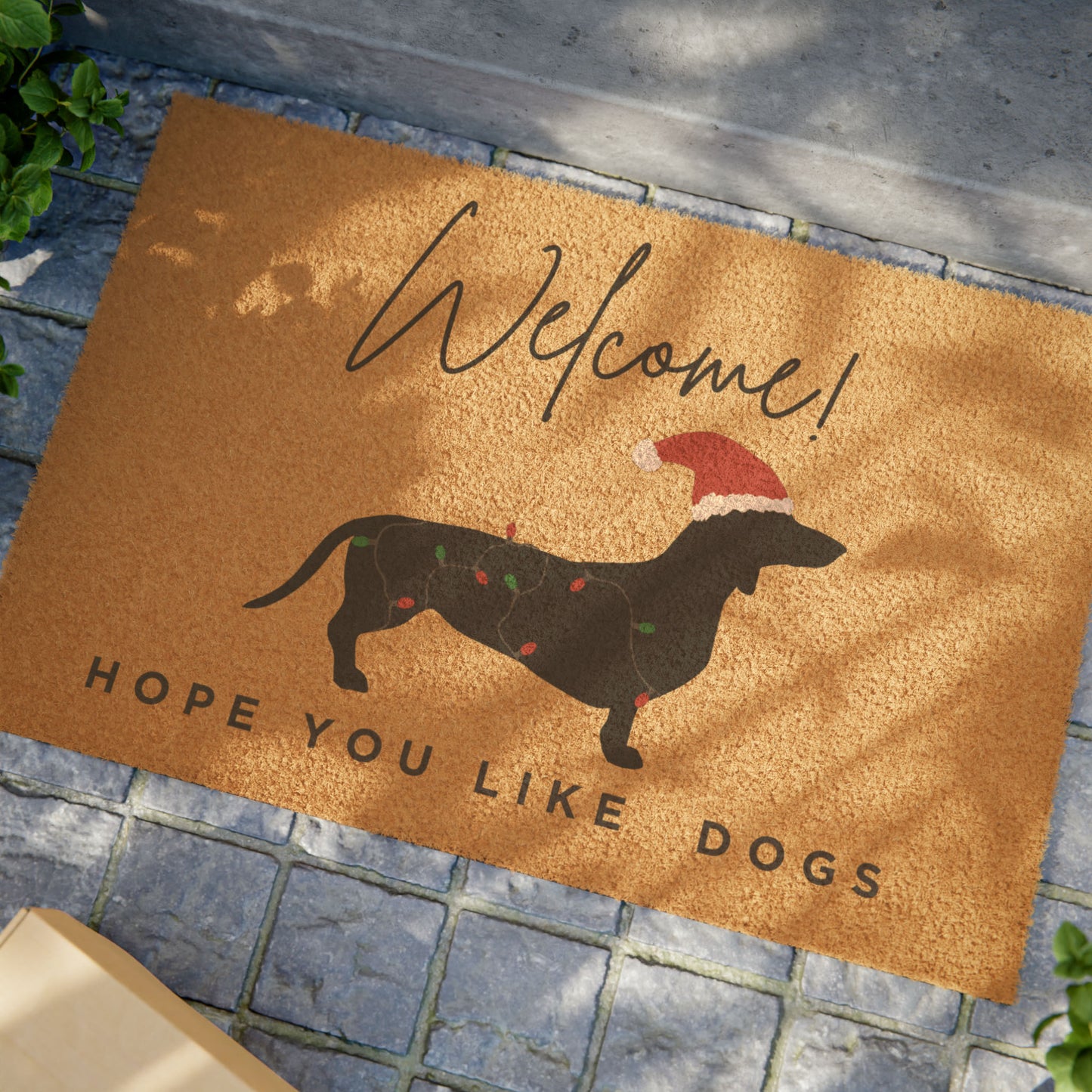 Dachshund Christmas Doormat - Dachshund Christmas Home Decor