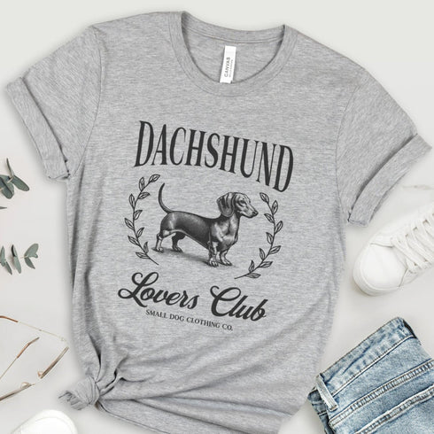 Dachshund T- Shirt for Women - Dachshund Lovers Club Shirt for Dachshund Lovers