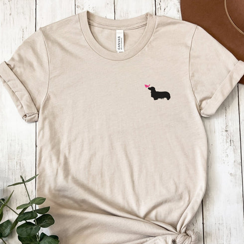 Longhaired Dachshund T- Shirt for Women