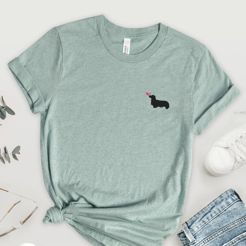 Longhaired Dachshund T- Shirt for Women