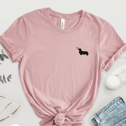 Longhaired Dachshund T- Shirt for Women