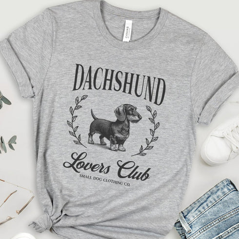 Wirehaired Dachshund Tee for Women - Dachshund Lovers Club Shirt