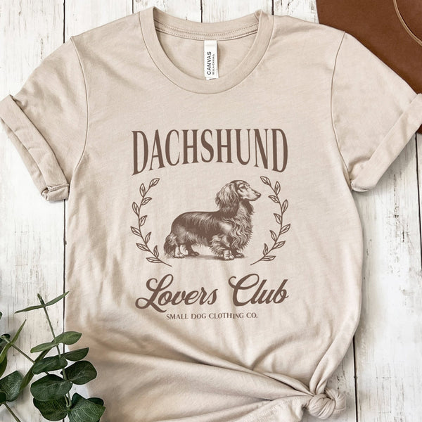 Longhaired Dachshund Tee for Women - Dachshund Lovers Club Shirt