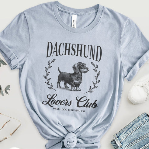 Wirehaired Dachshund Tee for Women - Dachshund Lovers Club Shirt