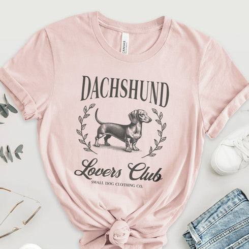 Dachshund T- Shirt for Women - Dachshund Lovers Club Shirt for Dachshund Lovers