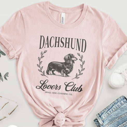 Longhaired Dachshund Shirt for Women - Dachshund Lovers Club Tee