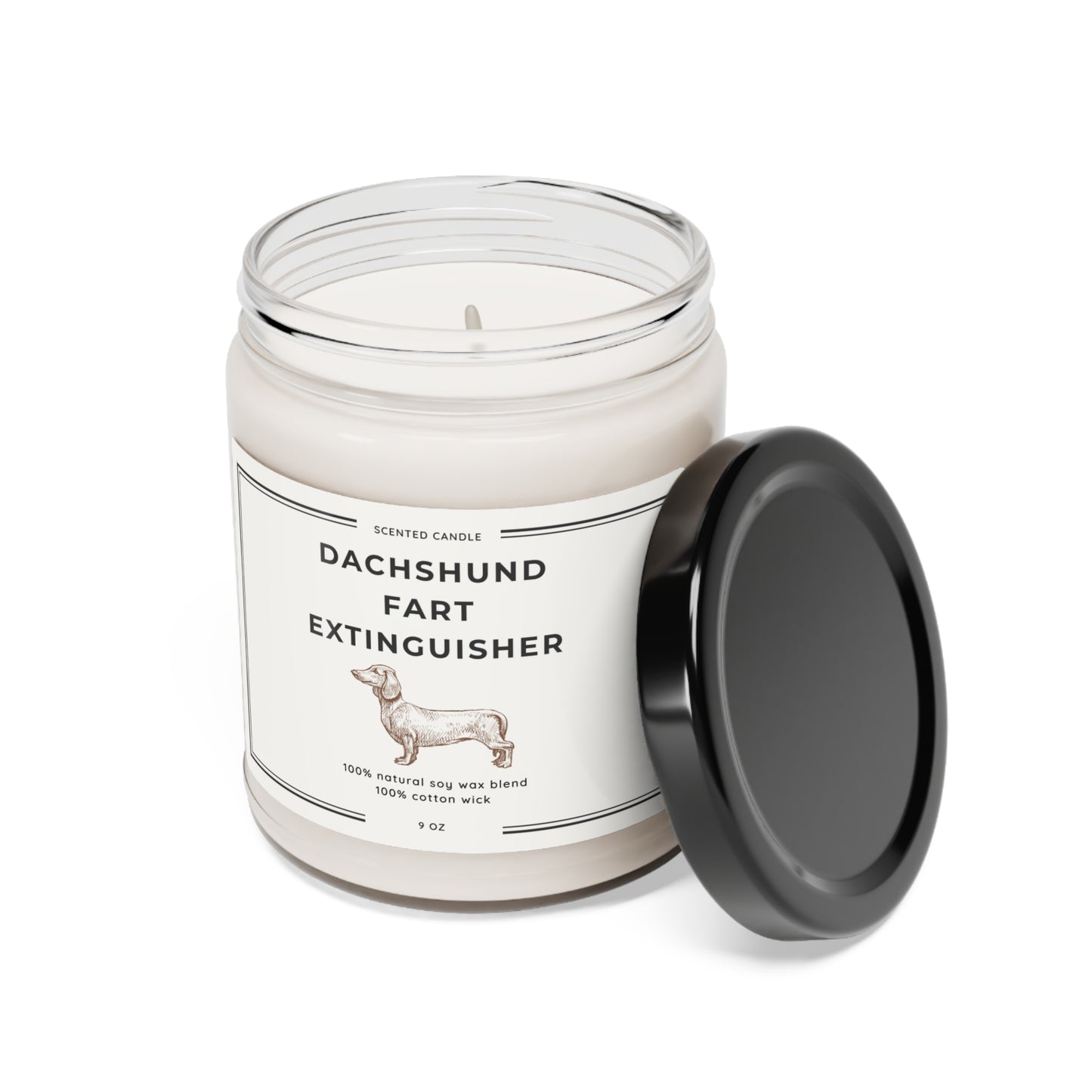 Dachshund Gift - Dachshund Scented Candle, 9oz