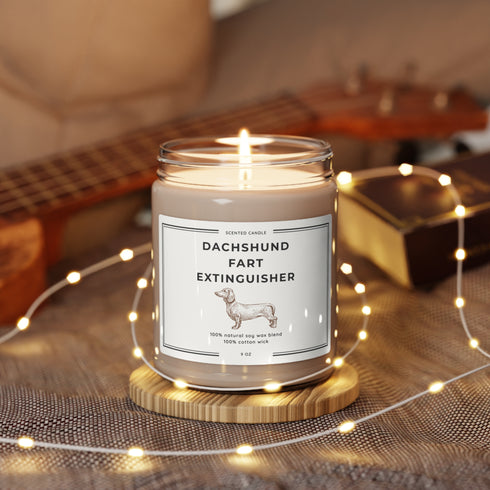 Dachshund Gift - Dachshund Scented Candle, 9oz