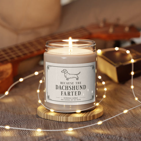 Dachshund Gift - Scented Candle, 9oz