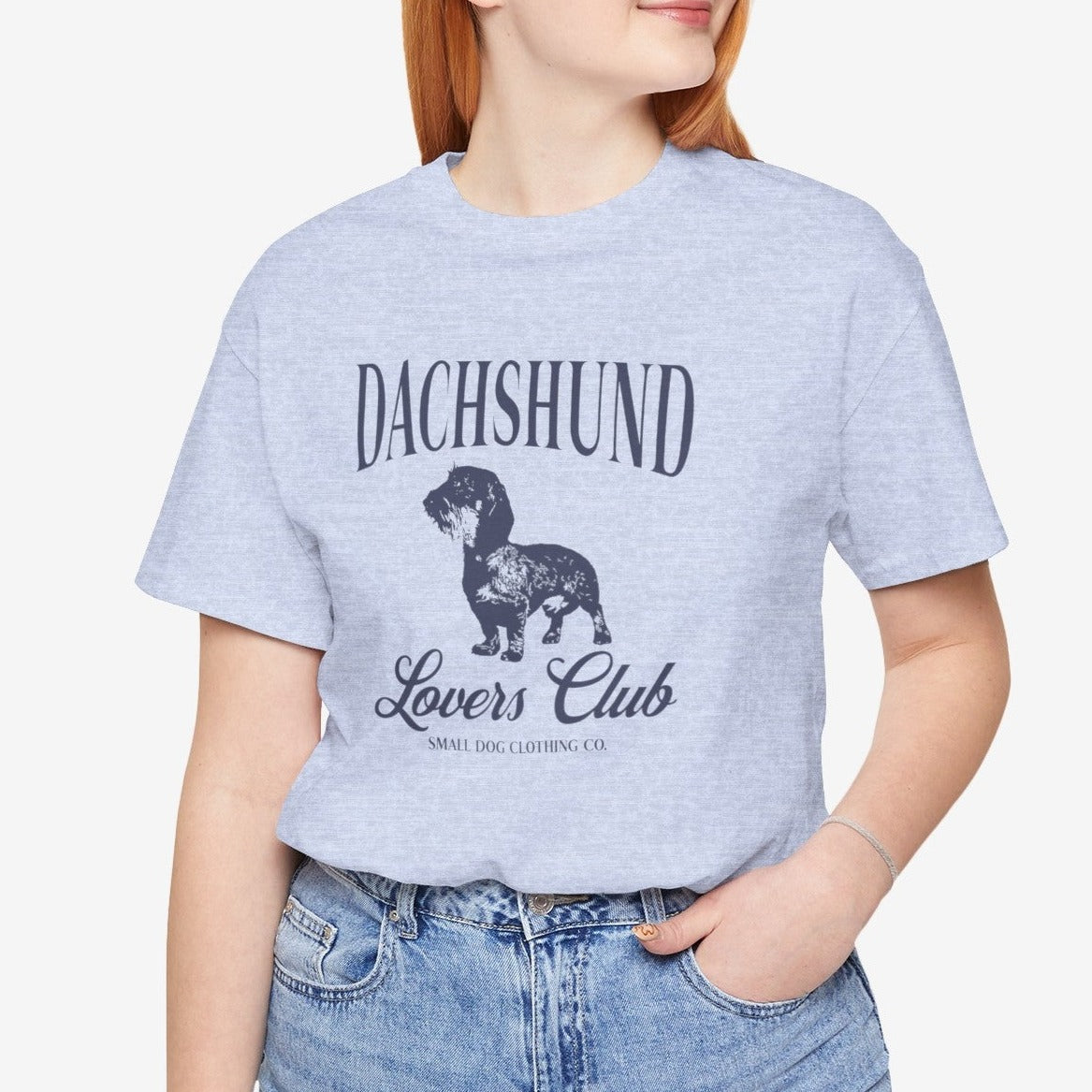 KatieJ Dachshund White Graphic Tee main image 1