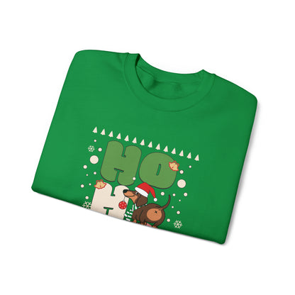 Dachshund Christmas Sweatshirt - Ho Ho Ho - Dachshund Christmas Gift
