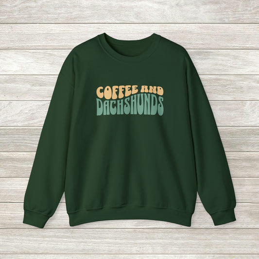 Dachshund Sweatshirt - Coffee And Dachshunds - Dachshund Gift